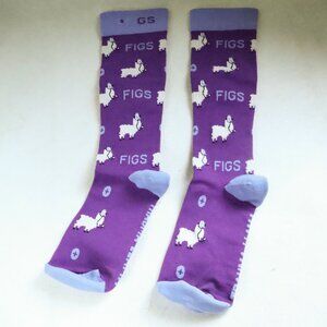 FIGS Compression Socks Llama Digital Grape Size M